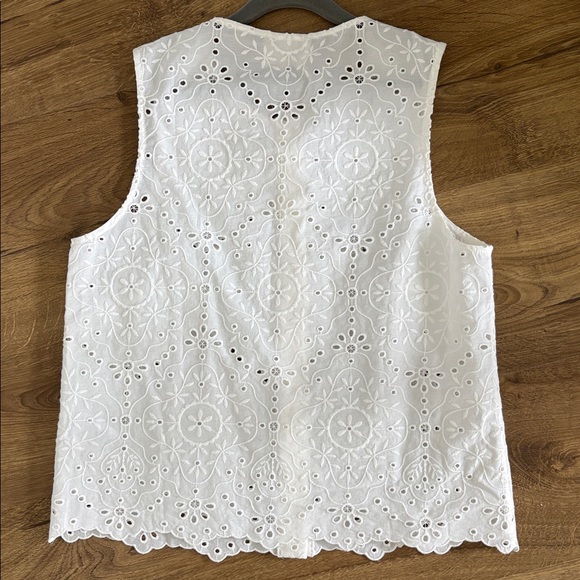 Sezane Roni Blouse Embroidered White - Size 6 - Picture 3 of 3
